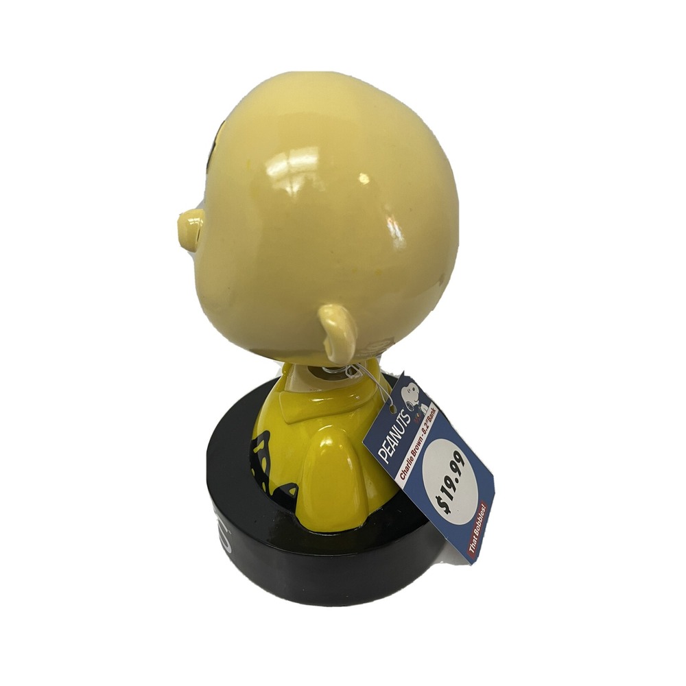 Peanuts Charlie Brown Bobblehead Yellow Shirt Black Base Collectible Toy - Picture 4 of 5